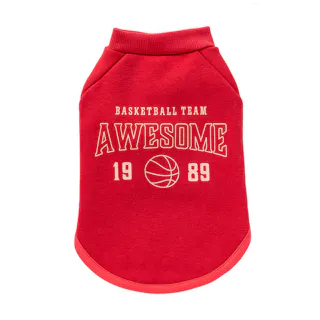 【送料無料】ロゴトレーナー レッド SSサイズ ペット服(犬の服)