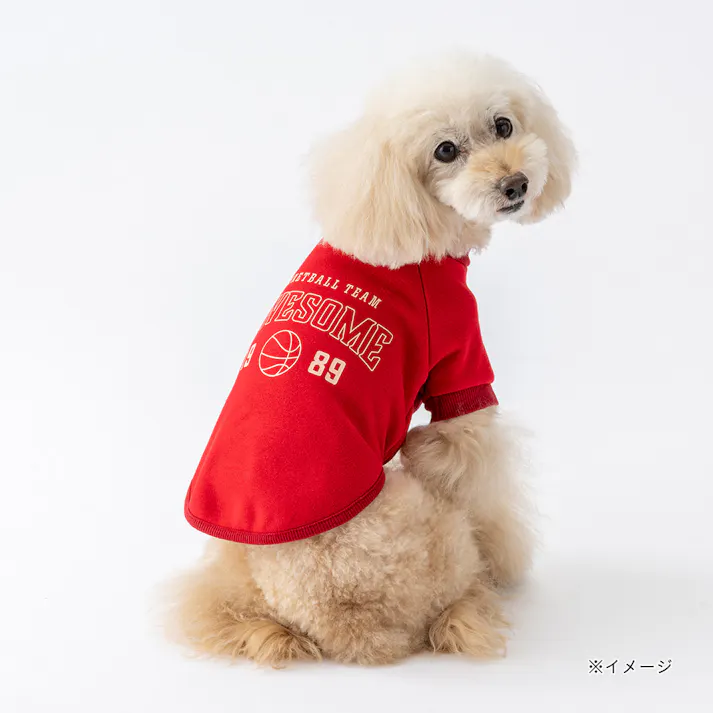 【送料無料】ロゴトレーナー レッド 3Lサイズ ペット服(犬の服)