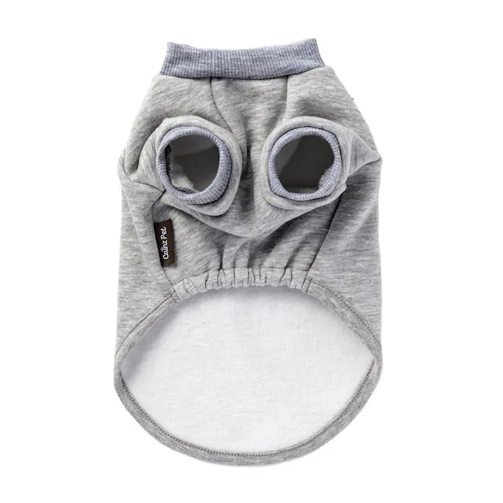 【送料無料】ロゴトレーナー グレー Mサイズ ペット服(犬の服)