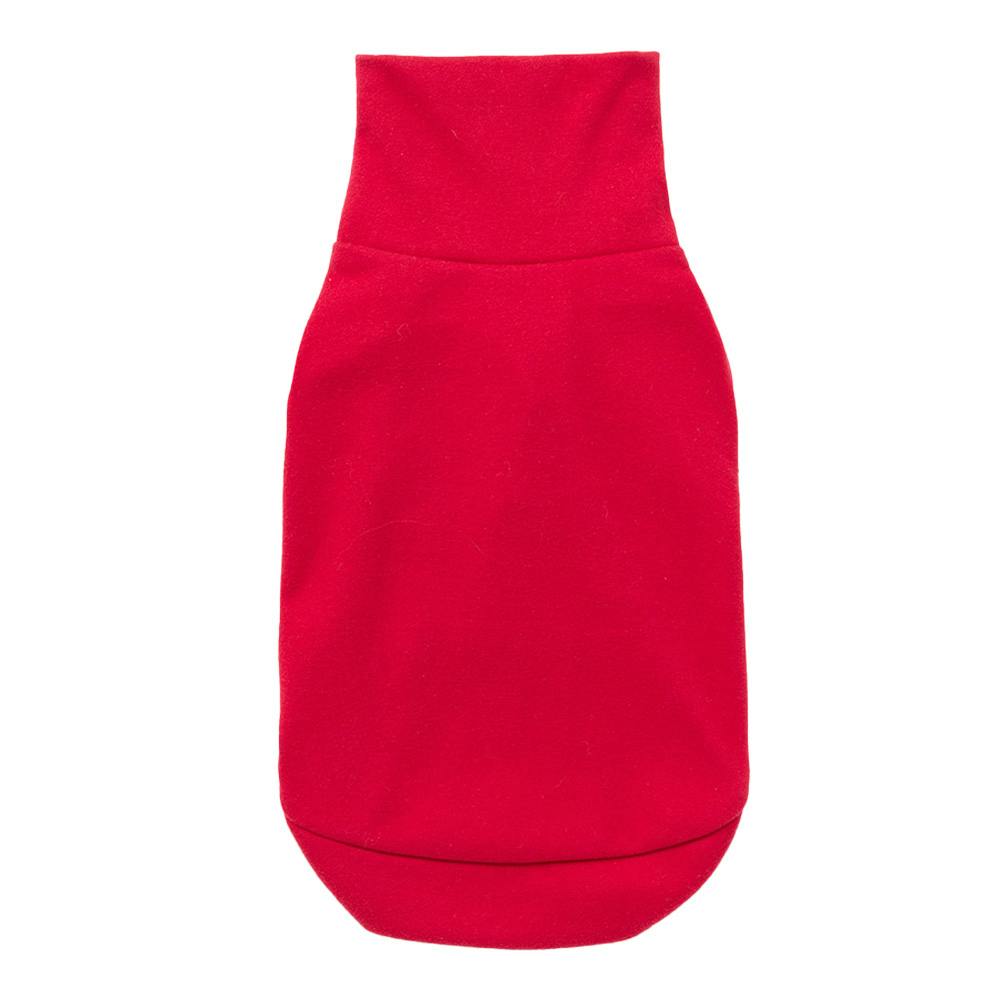 ハイネックカットソー レッド Lサイズ ペット服(犬の服) Lサイズ ハイネックカットソー レッド Lサイズ ペット服(犬の服) Lサイズ
