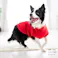 【送料無料】ハイネックカットソー レッド 2Lサイズ ペット服(犬の服)