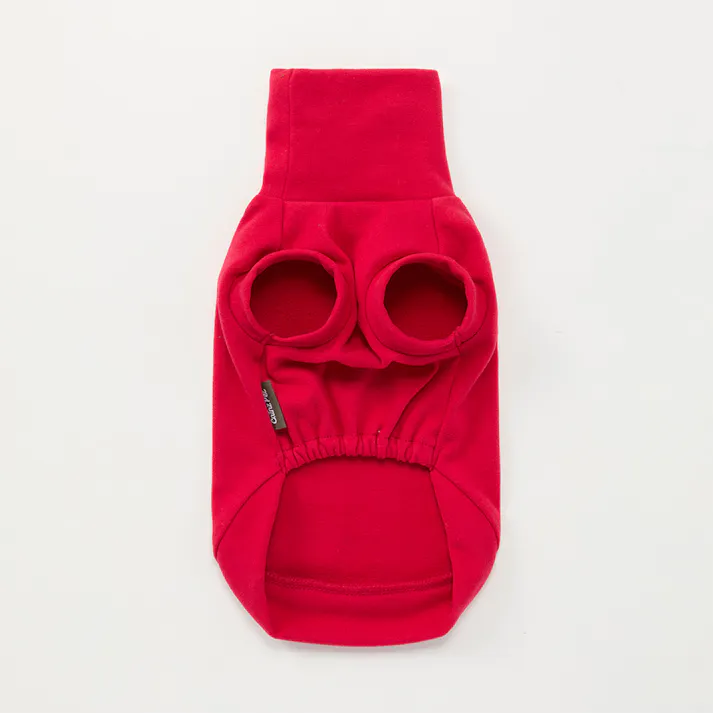 【送料無料】ハイネックカットソー レッド 6Lサイズ ペット服(犬の服)