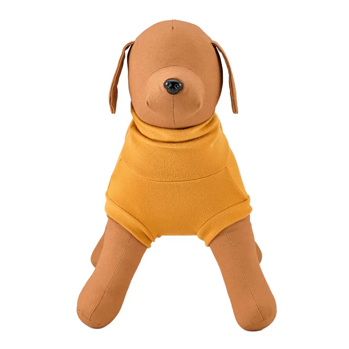 【送料無料】ハイネックカットソー イエロー 2Lサイズ ペット服(犬の服)