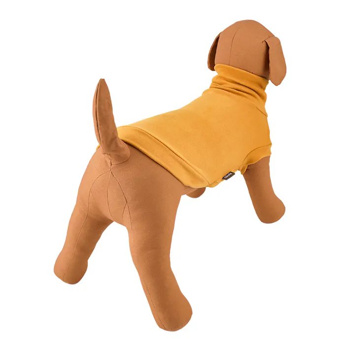 【送料無料】ハイネックカットソー イエロー 2Lサイズ ペット服(犬の服)