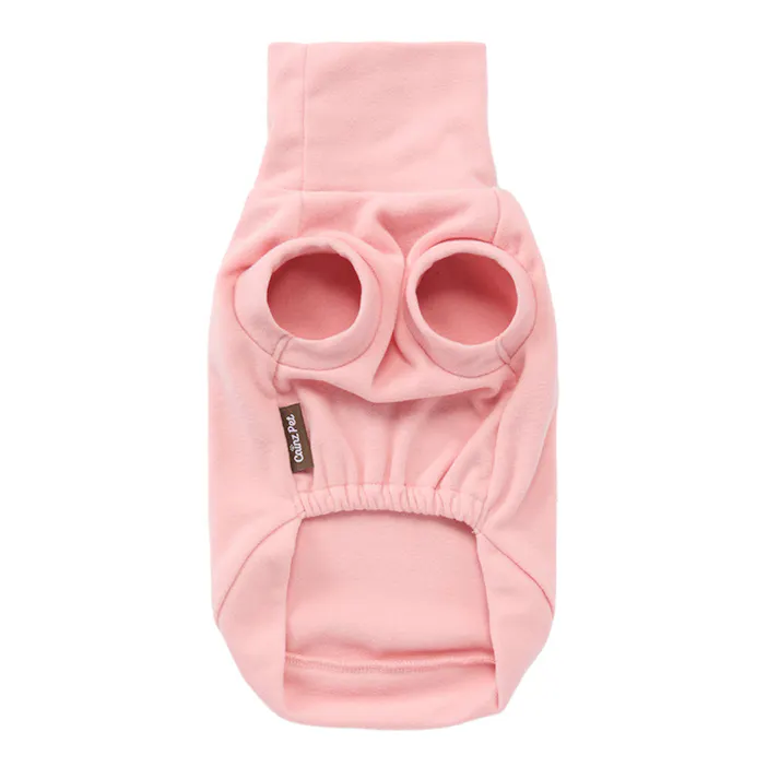 【送料無料】ハイネックカットソー ピンク Mサイズ ペット服(犬の服)