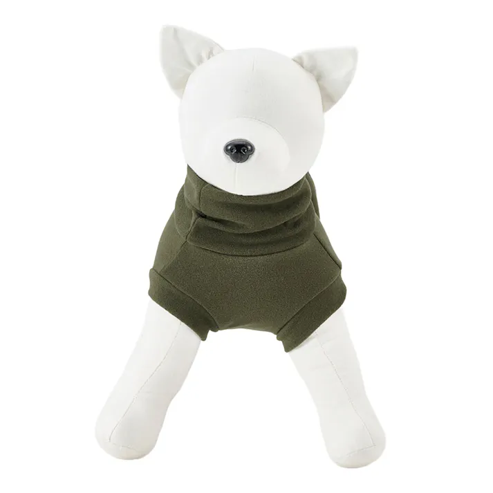 【送料無料】ハイネックカットソー カーキ Mサイズ ペット服(犬の服)(販売終了)