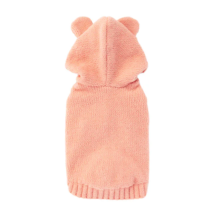 【送料無料】もこくまパーカー ピンク Mサイズ ペット服(犬の服)