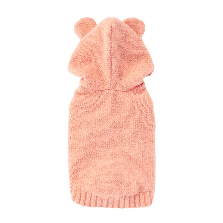 【送料無料】もこくまパーカー ピンク 3Lサイズ ペット服(犬の服)