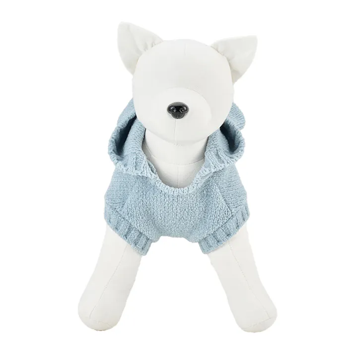 【送料無料】もこくまパーカー ライトブルー 2Lサイズ ペット服(犬の服)