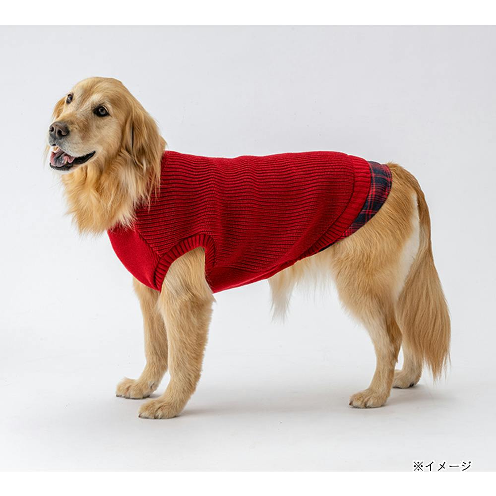 送料無料】反射ニット レッド Mサイズ ペット服(犬の服) | ペット用品