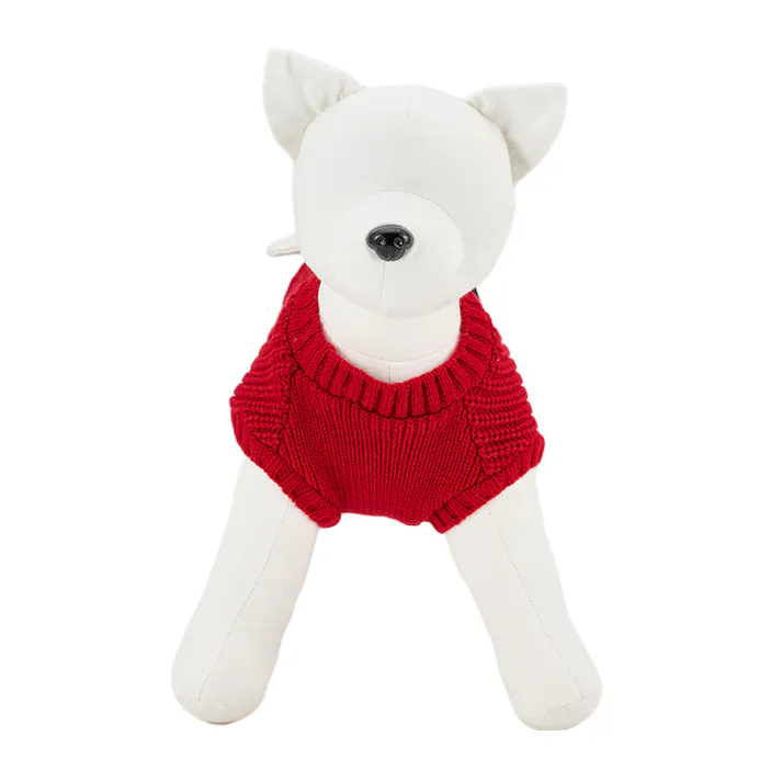【送料無料】反射ニット レッド SDサイズ ペット服(犬の服)