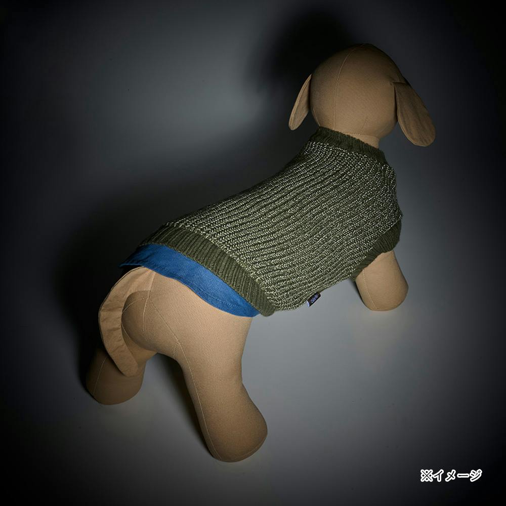 送料無料】反射ニット カーキ Lサイズ ペット服(犬の服) | ペット用品