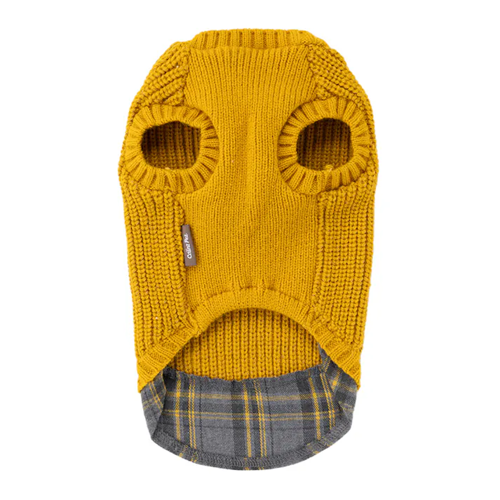 【送料無料】反射ニット マスタード 2Lサイズ ペット服(犬の服)