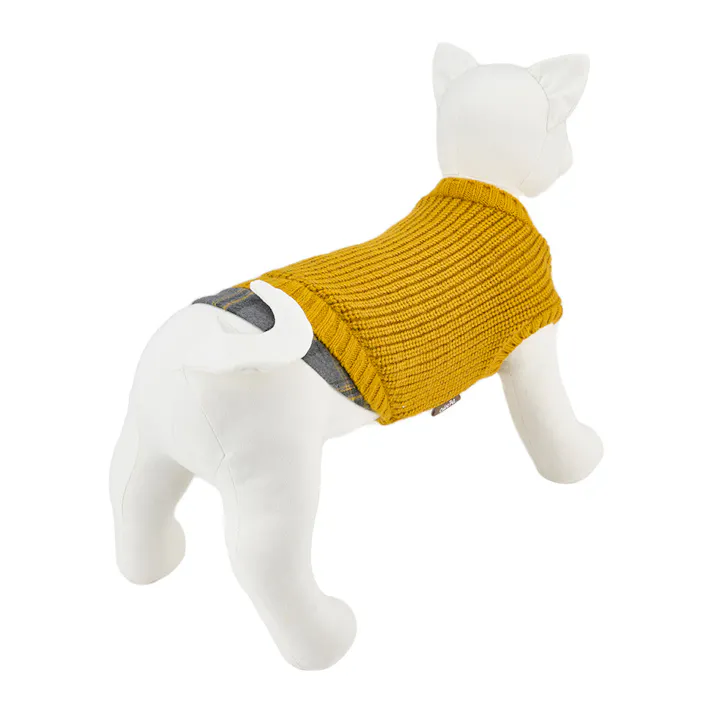 【送料無料】反射ニット マスタード 3Lサイズ ペット服(犬の服)
