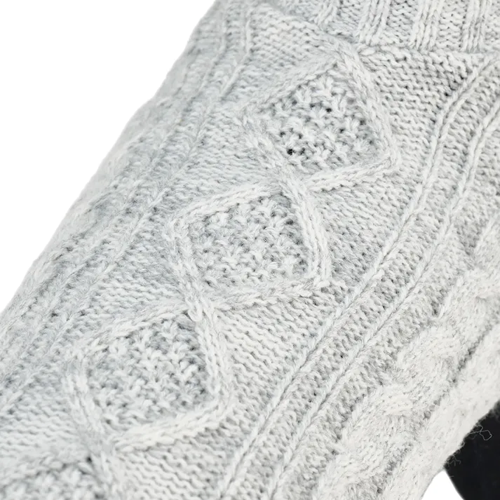 【送料無料】ケーブルニット グレー 2Lサイズ ペット服(犬の服)