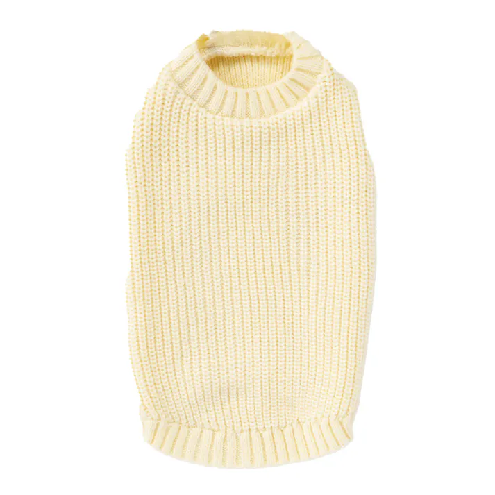 【送料無料】ニット アイボリー Mサイズ ペット服(犬の服)