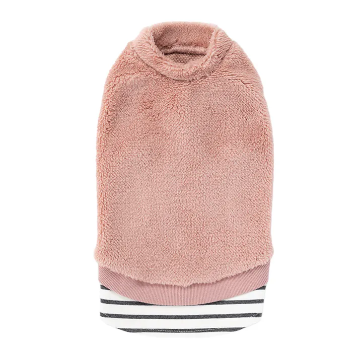 【送料無料】重ね着風ボアタンクトップ ピンク Mサイズ ペット服(犬の服)