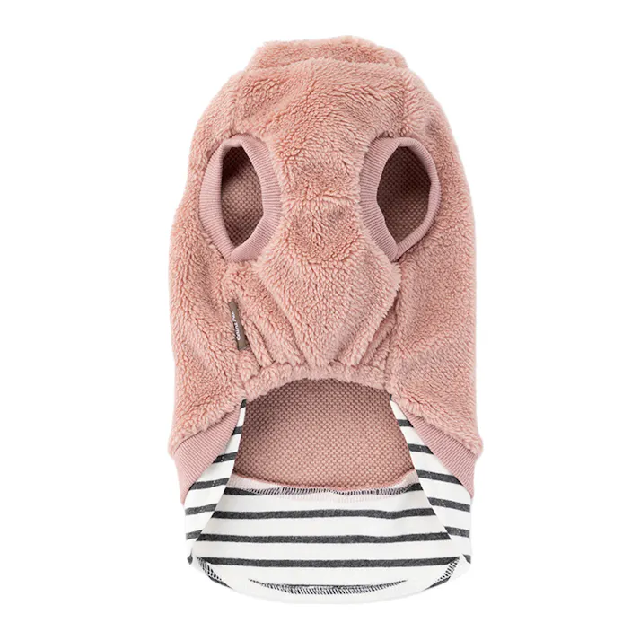 【送料無料】重ね着風ボアタンクトップ ピンク Mサイズ ペット服(犬の服)