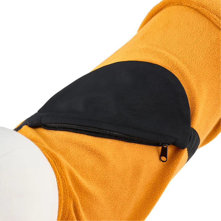 【送料無料】バッグ付きフリースタンクトップ オレンジ Mサイズ ペット服(犬の服)