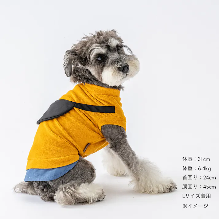 【送料無料】バッグ付きフリースタンクトップ オレンジ Mサイズ ペット服(犬の服)