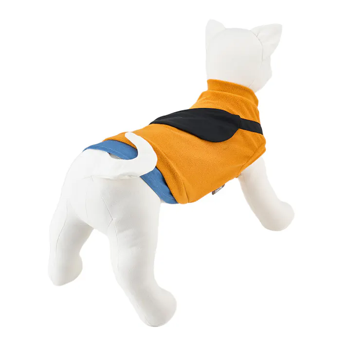 【送料無料】バッグ付きフリースタンクトップ オレンジ SSサイズ ペット服(犬の服)