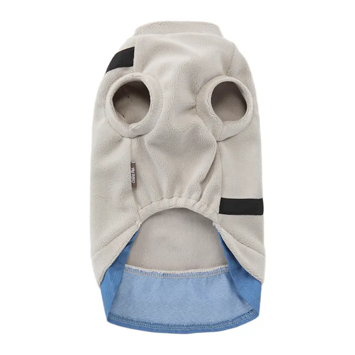 【送料無料】バッグ付きフリースタンクトップ グレー Lサイズ ペット服(犬の服)