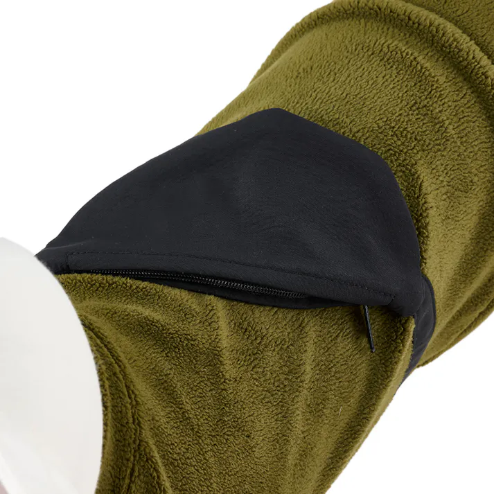 【送料無料】バッグ付きフリースタンクトップ カーキ Sサイズ ペット服(犬の服)