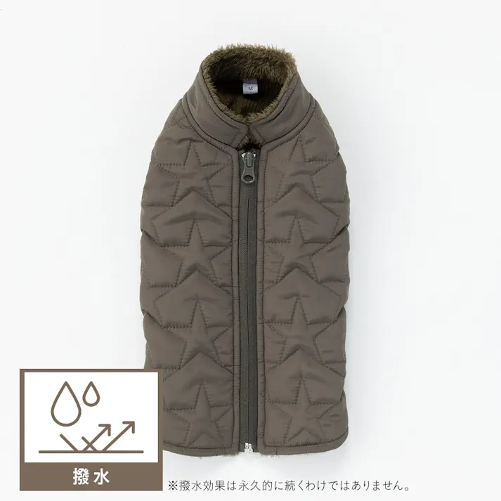 【送料無料】キルトベスト カーキ 5Lサイズ ペット服(犬の服)(販売終了)