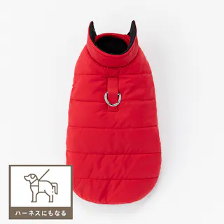 【送料無料】中わたべスト レッド Sサイズ ペット服(犬の服)