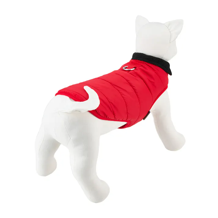 【送料無料】中わたべスト レッド Mサイズ ペット服(犬の服)(販売終了)