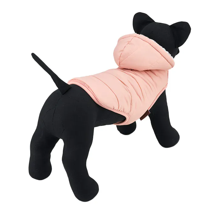 【送料無料】中わたパーカー ピンク Lサイズ ペット服(犬の服)