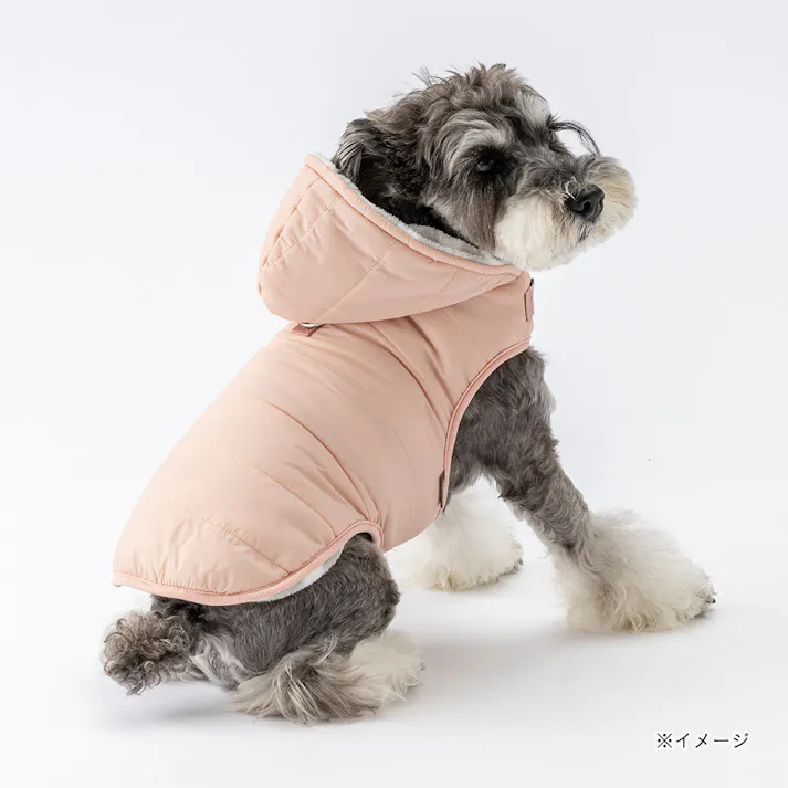 【送料無料】中わたパーカー ピンク Lサイズ ペット服(犬の服)