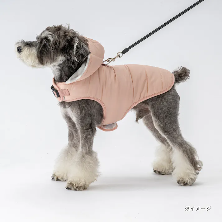 【送料無料】中わたパーカー ピンク Lサイズ ペット服(犬の服)