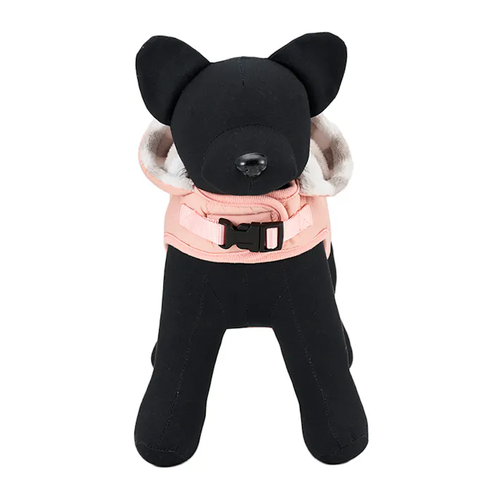 【送料無料】中わたパーカー ピンク SSサイズ ペット服(犬の服)