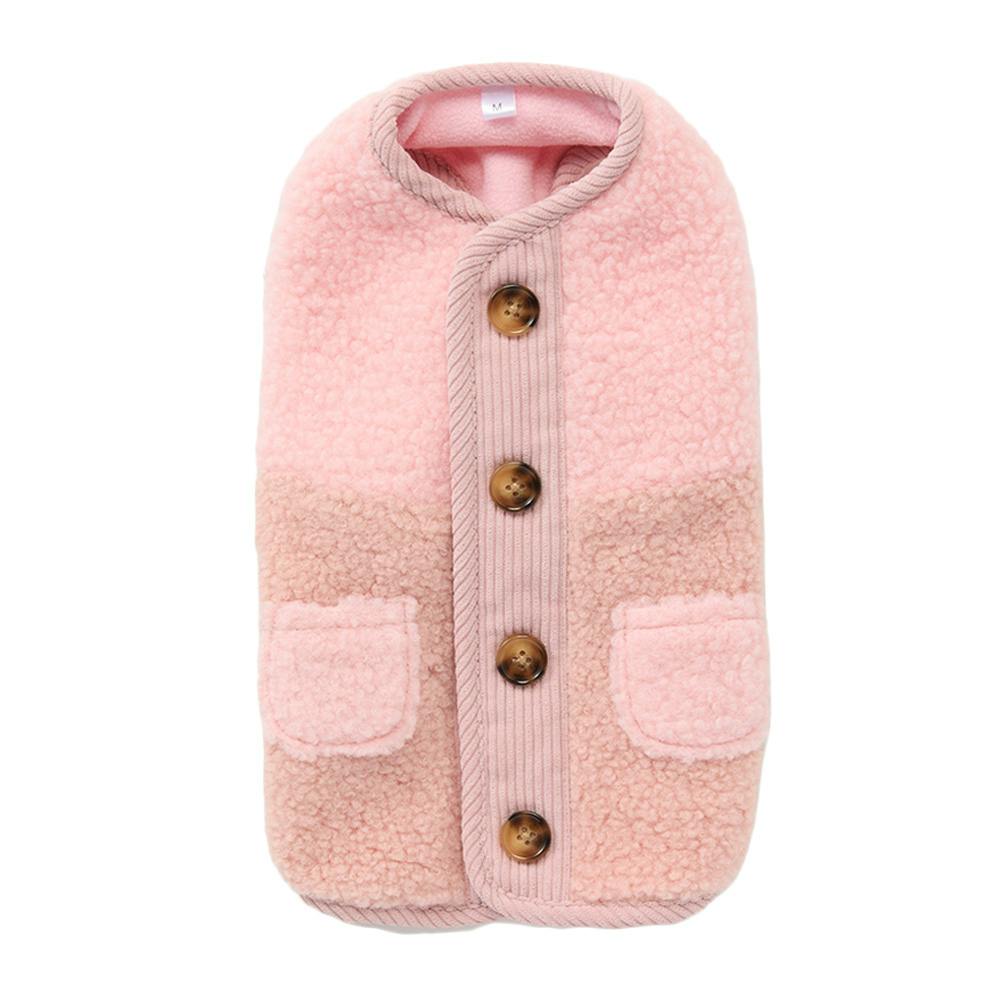 切り替えボアベスト ピンク Lサイズ ペット服(犬の服) Lサイズ