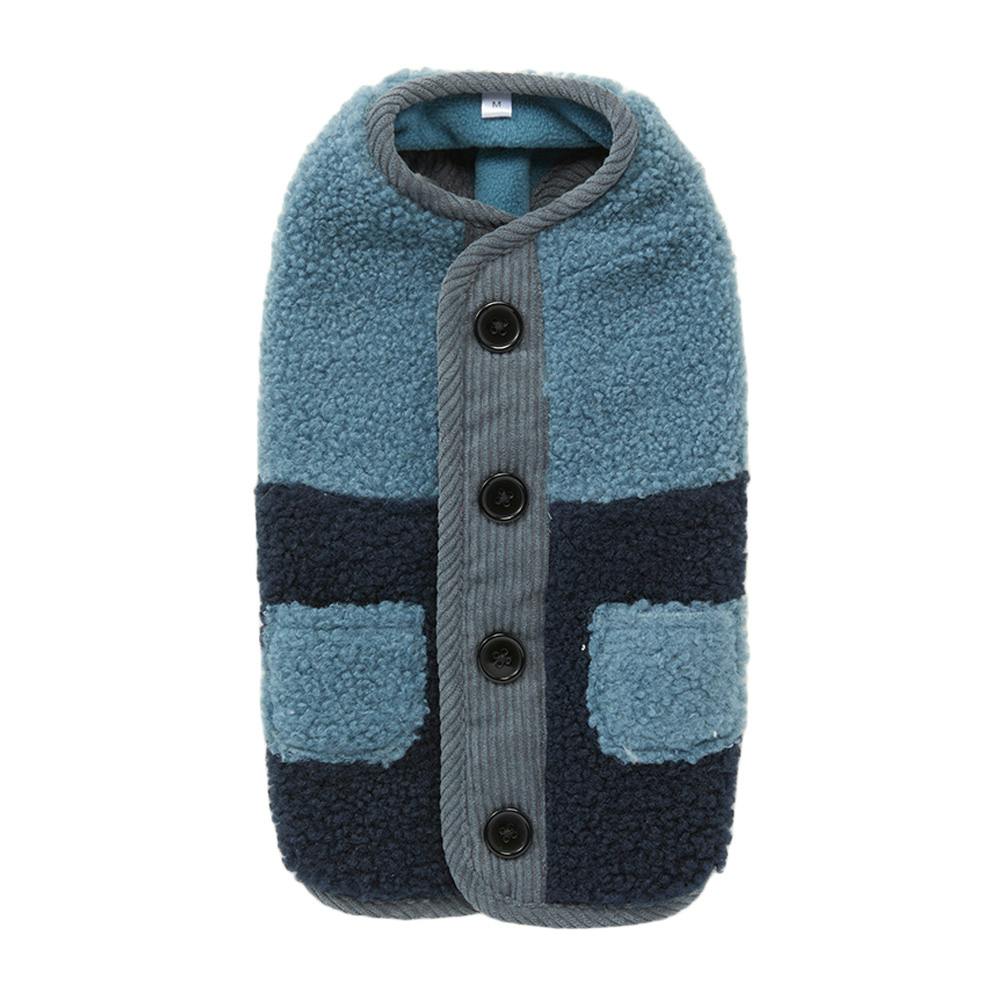 切り替えボアベスト ネイビー Mサイズ ペット服(犬の服) Mサイズ