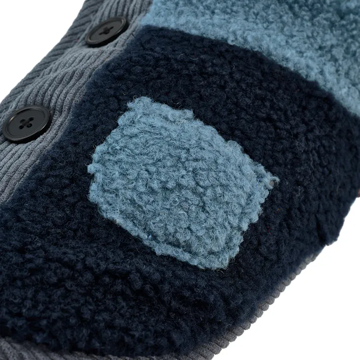 【送料無料】切り替えボアベスト ネイビー MDサイズ ペット服(犬の服)