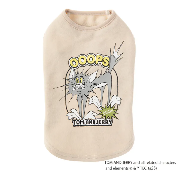 【送料無料】スウェットタンクトップ ベージュ トム MDサイズ ペット服(犬の服)