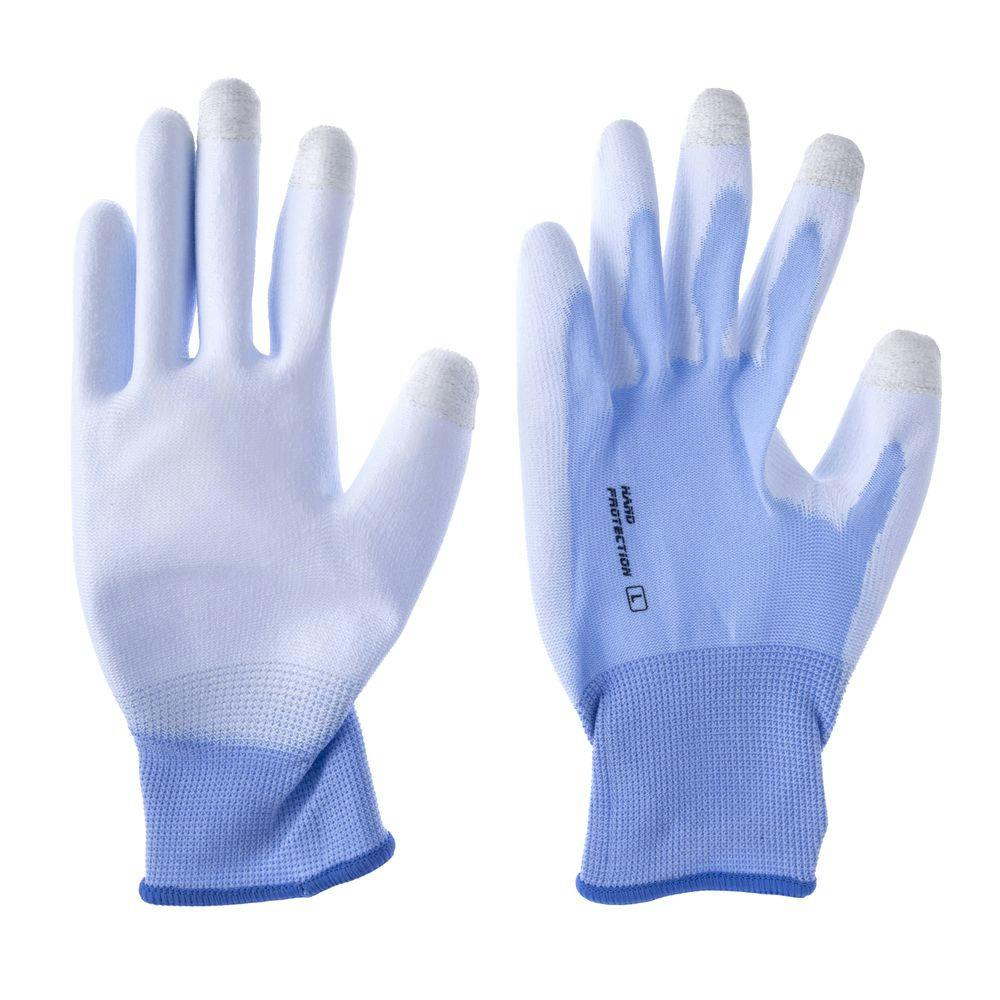 指先補強でタッチパネル対応 ウレタン手袋 L