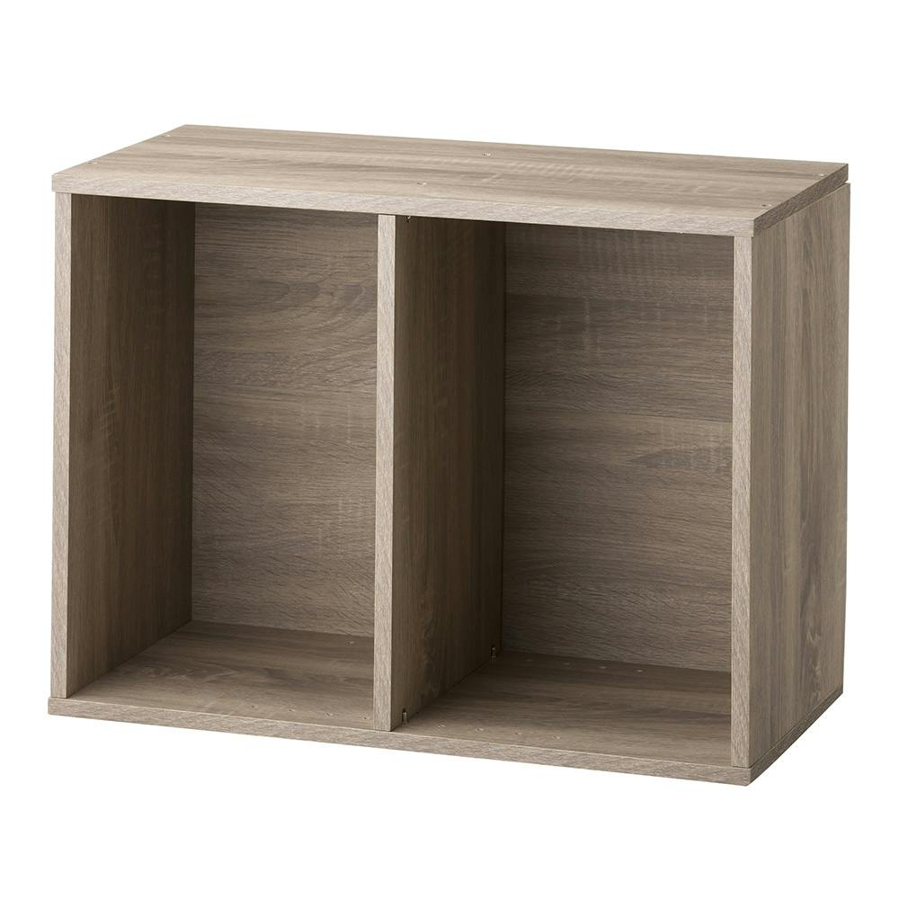 可動棚収納ボックス2段 ナチュラルエルム SH1 | カラーボックス