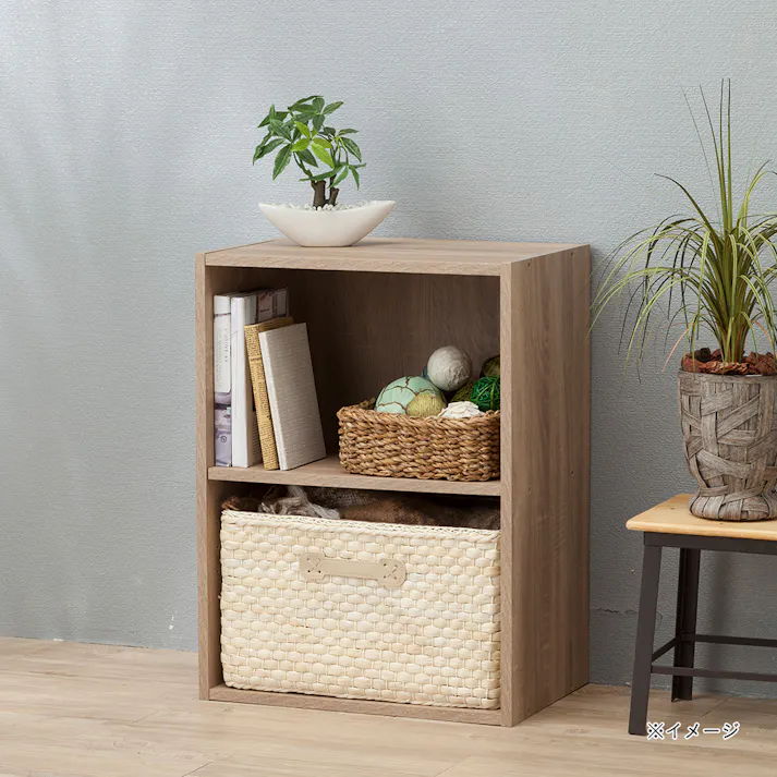 可動棚収納ボックス2段 ナチュラルエルム SH1