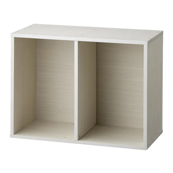 可動棚収納ボックス2段 ホワイト SH2