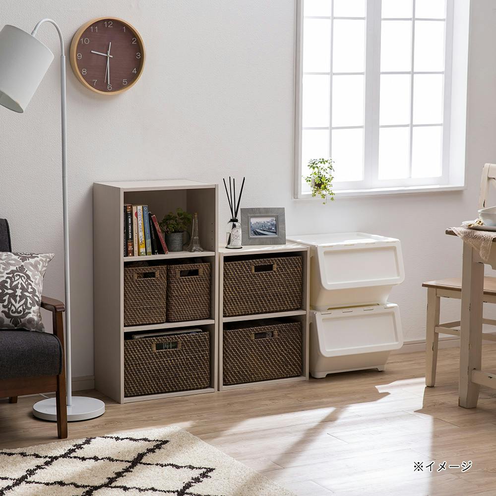 可動棚収納ボックス2段 ホワイト SH2 | カラーボックス・インナー