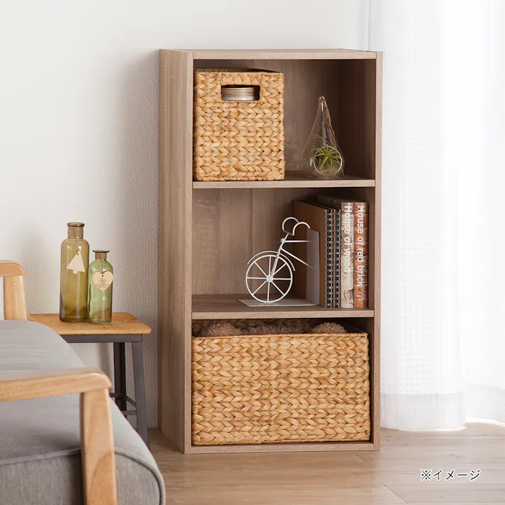 可動棚収納ボックス3段 ナチュラルエルム SH4