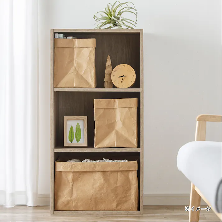可動棚収納ボックス3段 ナチュラルエルム SH4