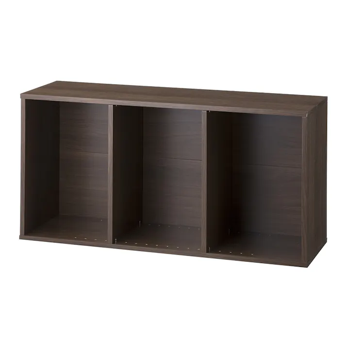 可動棚収納ボックス3段 ブラウン SH6