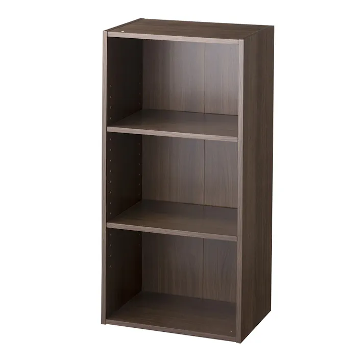 可動棚収納ボックス3段 ブラウン SH6