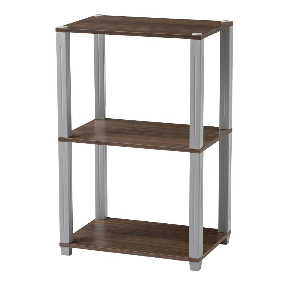 収納ラック EH14 ブラウン 48cm×74.9cm×33cm 3段 | カラーボックス