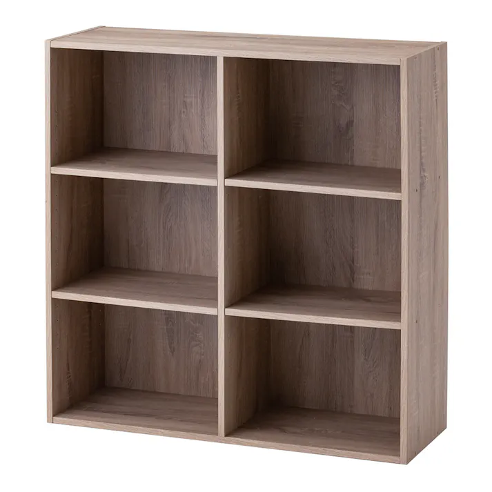 可動棚収納ボックス SH41 ダブル ナチュラル 86.5cm×88cm×29cm 3段