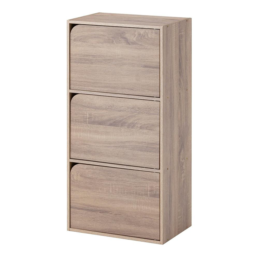 はこ ドア付き収納ボックス SH44 ナチュラル 44cm×88cm×29cm 3段